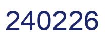 Número 240226 imagen azul