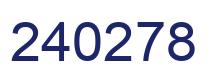 Number 240278 blue image