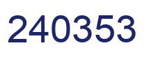 Number 240353 blue image