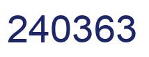 Number 240363 blue image