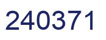 Number 240371 blue image
