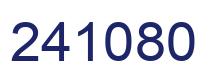 Number 241080 blue image