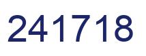 Number 241718 blue image