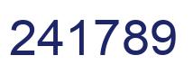 Number 241789 blue image