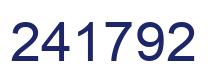 Number 241792 blue image
