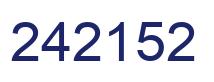 Number 242152 blue image