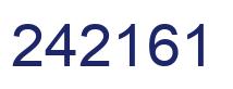 Number 242161 blue image
