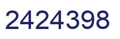 Number 2424398 blue image