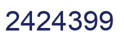 Number 2424399 blue image
