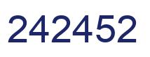 Number 242452 blue image