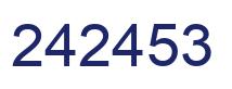 Number 242453 blue image
