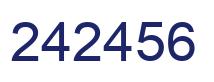 Number 242456 blue image