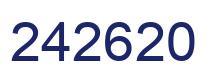 Number 242620 blue image