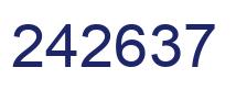 Number 242637 blue image