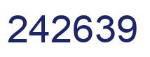 Number 242639 blue image
