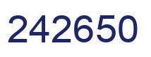 Number 242650 blue image