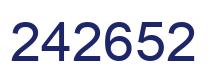Number 242652 blue image