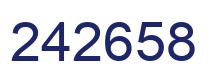 Number 242658 blue image