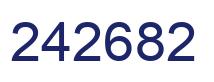 Number 242682 blue image