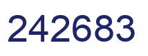 Number 242683 blue image