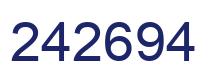 Number 242694 blue image