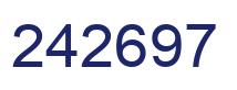 Number 242697 blue image