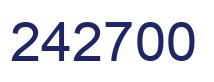 Number 242700 blue image
