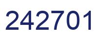 Number 242701 blue image