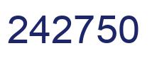 Number 242750 blue image