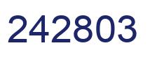 Number 242803 blue image