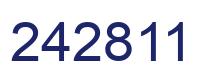 Number 242811 blue image