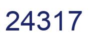 Number 24317 blue image