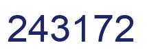 Number 243172 blue image