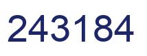 Number 243184 blue image