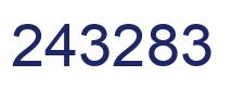 Number 243283 blue image