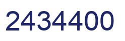 Number 2434400 blue image
