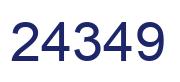 Number 24349 blue image