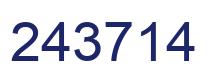 Number 243714 blue image