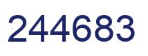 Number 244683 blue image