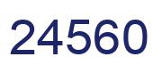 Number 24560 blue image