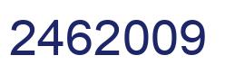 Number 2462009 blue image