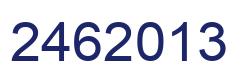 Number 2462013 blue image