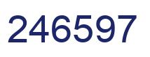 Number 246597 blue image