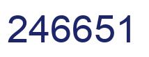 Number 246651 blue image