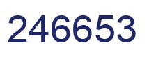 Number 246653 blue image