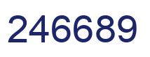 Number 246689 blue image