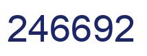 Number 246692 blue image