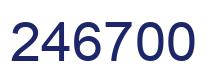 Number 246700 blue image