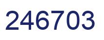 Number 246703 blue image