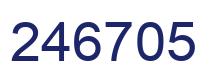 Number 246705 blue image